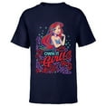 thumbnail image 1 of Disney Princess Ariel Own It Girl - Short Sleeve T-Shirt for Kids - Customized-Navy, 1 of 5