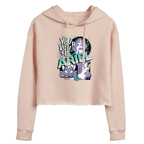Disney Princess - Ariel Pop - Juniors Cropped Pullover Hoodie