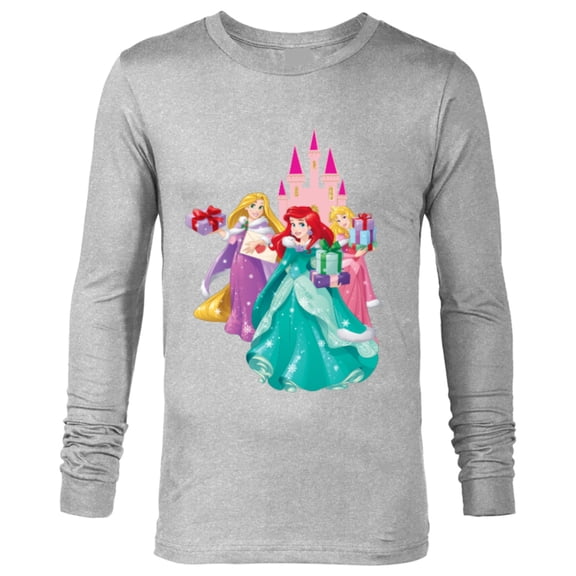 Disney Princess Ariel, Rapunzel, and Aurora Gifts - Long Sleeve T-Shirt for Men - Customized-Athletic Heather