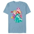 thumbnail image 1 of Disney Princess Ariel, Rapunzel, and Aurora Gifts - Short Sleeve Blended T-Shirt for Adults - Customized-Ocean Blue, 1 of 5