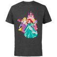 thumbnail image 1 of Disney Princess Ariel, Rapunzel, and Aurora Gifts - Short Sleeve Cotton T-Shirt for Adults - Customized-Charcoal, 1 of 5