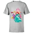 thumbnail image 1 of Disney Princess Ariel, Rapunzel, and Aurora Gifts - Short Sleeve T-Shirt for Kids - Customized-Athletic Heather, 1 of 5