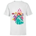 thumbnail image 1 of Disney Princess Ariel, Rapunzel, and Aurora Gifts - Short Sleeve T-Shirt for Kids - Customized-White, 1 of 5
