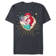 thumbnail image 1 of Disney Princess Ariel Seashell Gift Holiday Standard - Short Sleeve Blended T-Shirt for Adults – Customized-Navy Heather, 1 of 5
