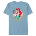 thumbnail image 1 of Disney Princess Ariel Seashell Gift Holiday Standard - Short Sleeve Blended T-Shirt for Adults – Customized-Ocean Blue, 1 of 5