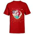 thumbnail image 1 of Disney Princess Ariel Seashell Gift Holiday Standard - Short Sleeve T-Shirt for Kids – Customized-Red, 1 of 5