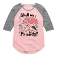 thumbnail image 1 of Disney Princess - Ariel Shell We Be Friends - Toddler & Youth Girls Raglan Graphic T-Shirt, 1 of 5
