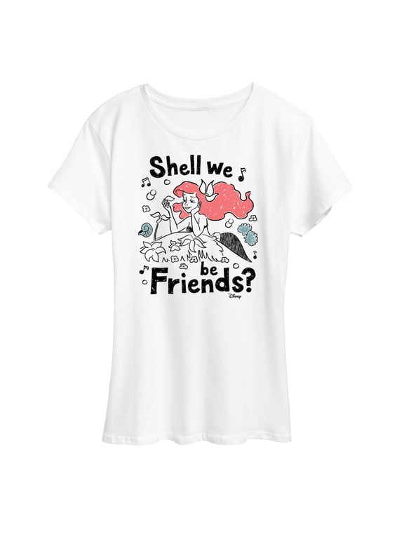 - Ariel Shell We Be Friends Short Sleeve Graphic T-Shirt