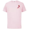 thumbnail image 1 of Disney Princess Ariel Small Print - Short Sleeve Cotton T-Shirt for Adults - Customized-Soft Pink, 1 of 5