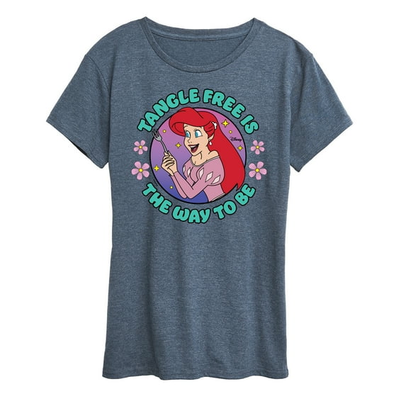 Disney Princess - Ariel Tangle Free Is The Way To Be - Women's Short Sleeve Graphic T-Shirt