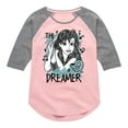 thumbnail image 1 of Disney Princess - Ariel The Dreamer - Toddler & Youth Girls Raglan Graphic T-Shirt, 1 of 5