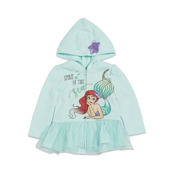 Disney Princess Ariel Toddler Girls Fleece Zip Up Hoodie Infant to Big Kid