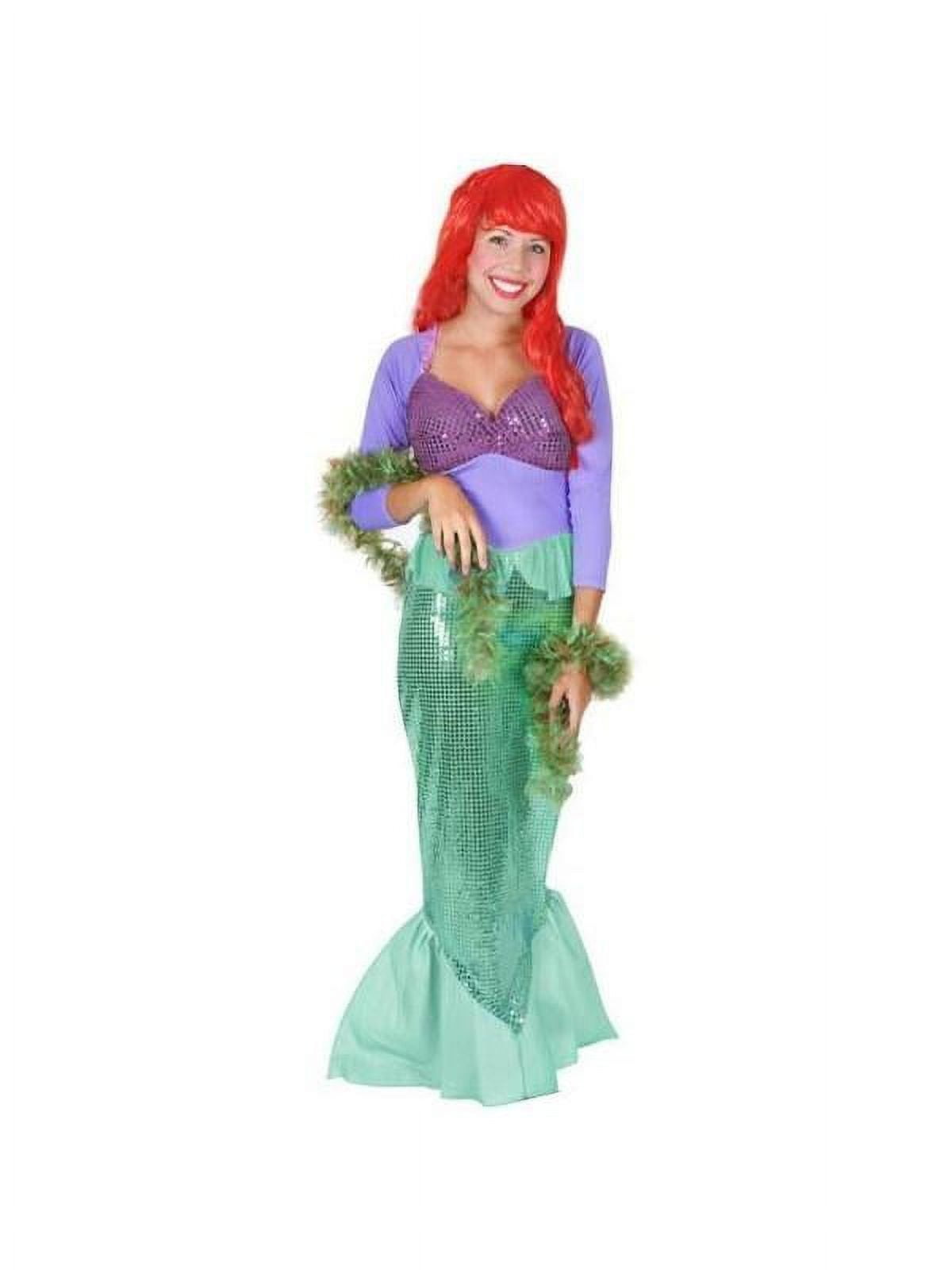 Disney Princess Ariel Wistful Mermaid Costume for Adults with Aqua