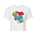 thumbnail image 1 of Disney Princess - Ariel With Flowers - Junior's Cropped T-Shirt, 1 of 4