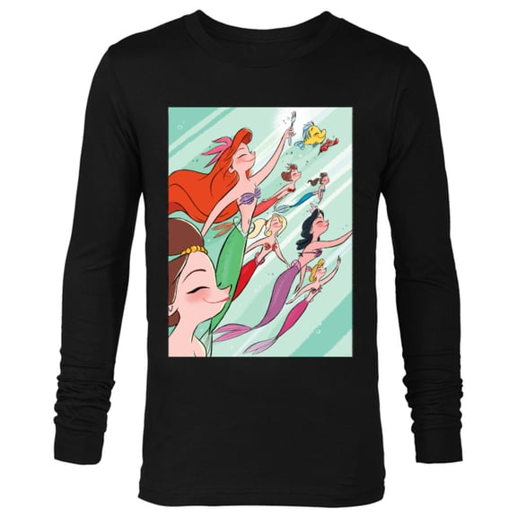 Disney Princess Ariel and her Sisters - Long Sleeve T-Shirt for Men - Customized-Black