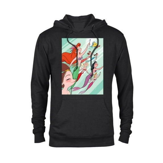 Disney Princess Ariel and her Sisters - Pullover Hoodie for Adults - Customized-Black