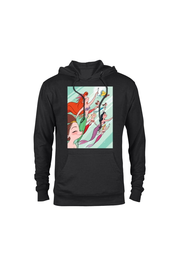 Princess Ariel and her Sisters - Pullover Hoodie for Adults - Customized-Black