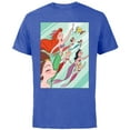 thumbnail image 1 of Disney Princess Ariel and her Sisters - Short Sleeve Cotton T-Shirt for Adults - Customized-Royal Heather, 1 of 5