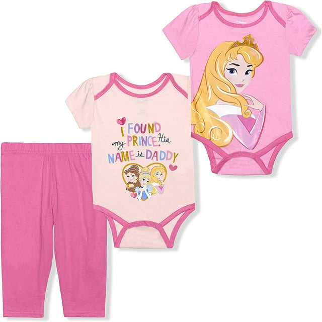 Disney Princess Aurora, Cinderella and Belle Girls 3 Piece 2 Creepers