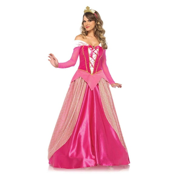 Disney Princess Aurora Classic Sleeping Princess Beauty Women's Halloween Fancy-Dress Costume for Adult, XS