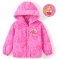 thumbnail image 1 of Disney Princess Aurora Girls Puffer Jackets Graphic Winter Hoodie Zip Up Outerwear Coats Sizes 2-6, 1 of 8
