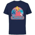 thumbnail image 1 of Disney Princess Aurora Magical Retro - Short Sleeve Cotton T-Shirt for Adults - Customized-Navy, 1 of 5