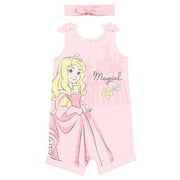Disney Princess Mulan Infant Baby Girls Romper and Headband Newborn to Toddler