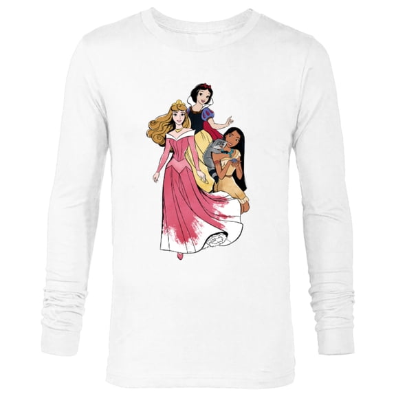 Disney Princess Aurora Pocahontas Snow White - Long Sleeve T-Shirt for Men - Customized-White