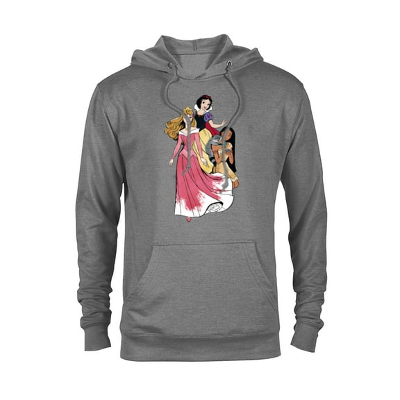 Disney Princess Aurora Pocahontas Snow White - Pullover Hoodie for Adults - Customized-Graphite Heather
