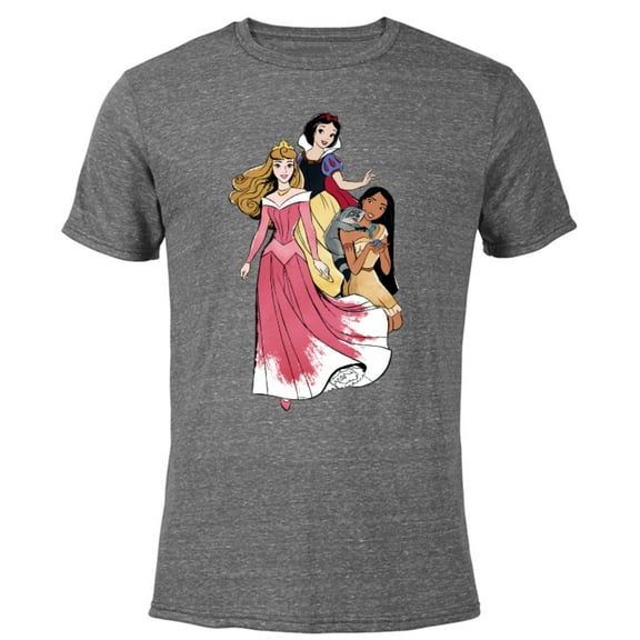 Disney Princess Aurora Pocahontas Snow White - Short Sleeve Blended T-Shirt for Adults - Customized-Dark Heather