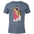 thumbnail image 1 of Disney Princess Aurora Pocahontas Snow White - Short Sleeve Blended T-Shirt for Adults - Customized-Navy Heather, 1 of 5