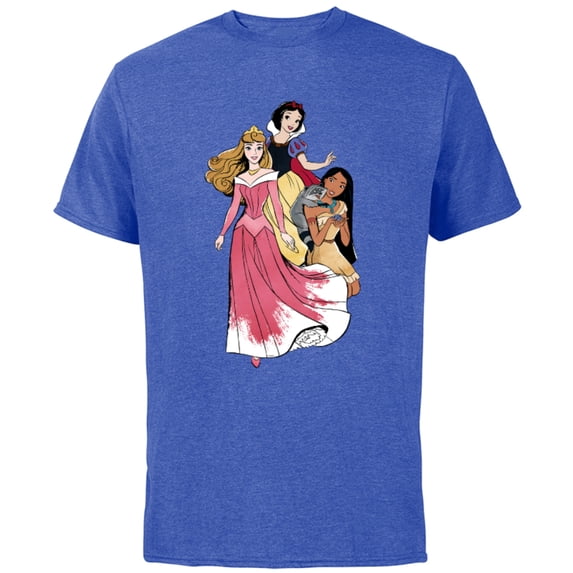 Disney Princess Aurora Pocahontas Snow White - Short Sleeve Cotton T-Shirt for Adults - Customized-Royal Heather