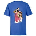 thumbnail image 1 of Disney Princess Aurora Pocahontas Snow White - Short Sleeve T-Shirt for Kids - Customized-Royal, 1 of 5