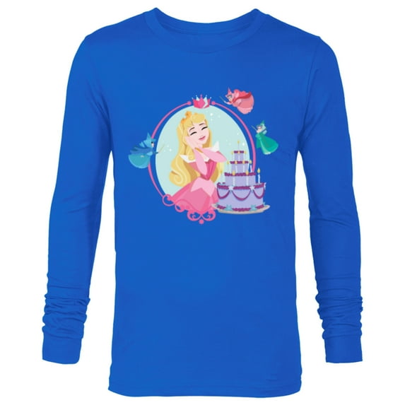 Disney Princess Aurora Sleeping Beauty Birthday - Long Sleeve T-Shirt for Men - Customized-Navy