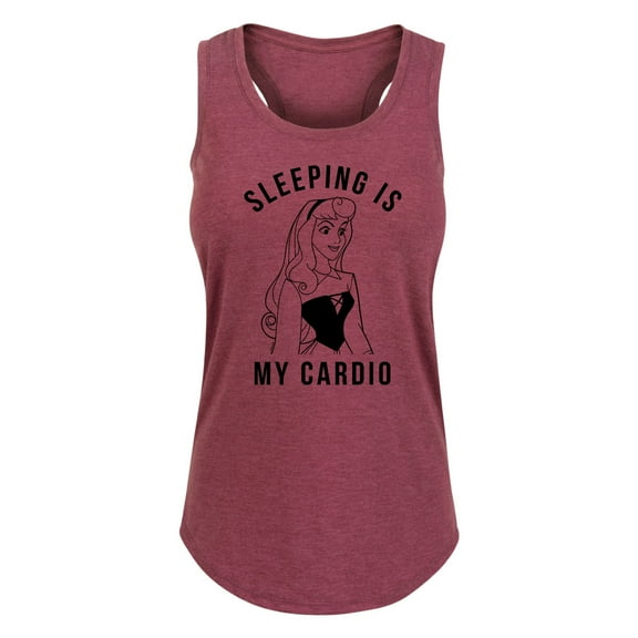 Disney Princess - Aurora Sleeping Is My Cardio - Women's Racerback Tank Top