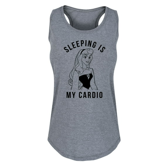 Disney Princess - Aurora Sleeping Is My Cardio - Women's Racerback Tank Top