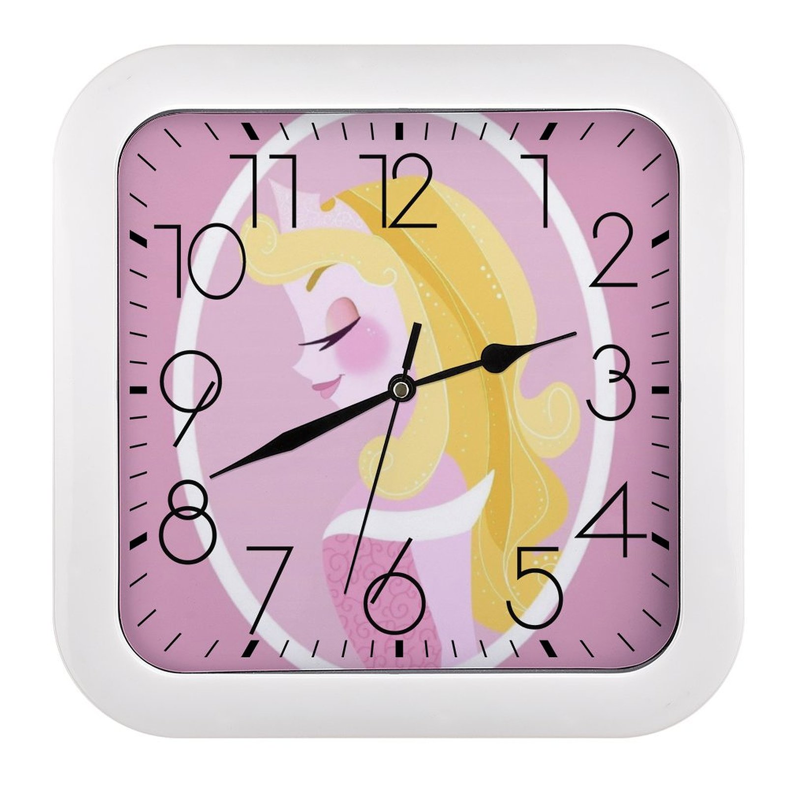 Disney Princess Aurora Square wall clock battery operated decorative ...