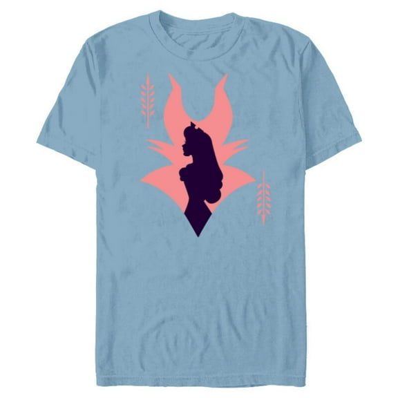Disney Princess Aurora and Maleficent - Short Sleeve Blended T-Shirt for Adults - Customized-Ocean Blue