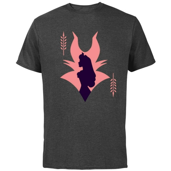 Disney Princess Aurora and Maleficent - Short Sleeve Cotton T-Shirt for Adults - Customized-Charcoal