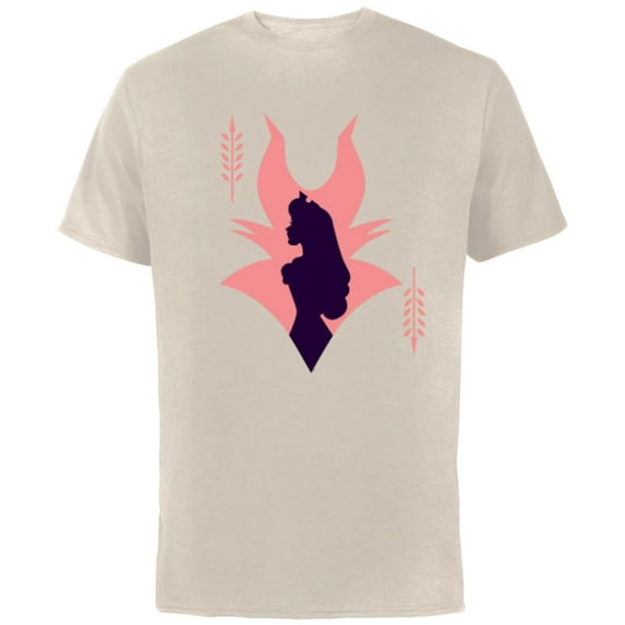 Disney Princess Aurora and Maleficent - Short Sleeve Cotton T-Shirt for Adults - Customized-Natural
