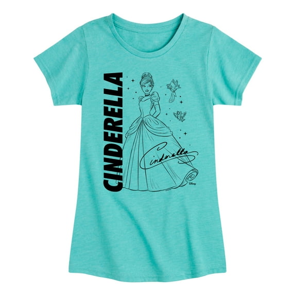 Disney Princess - Autograph Cinderella - Toddler & Youth Girls Short Sleeve Graphic T-Shirt