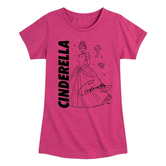 Disney Princess - Autograph Cinderella - Toddler & Youth Girls Short Sleeve Graphic T-Shirt