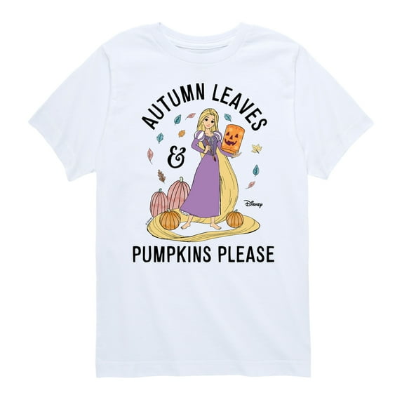 Disney Princess - Autumn Leaves and Pumpkins Please - Toddler And Youth Short Sleeve Graphic T-Shirt