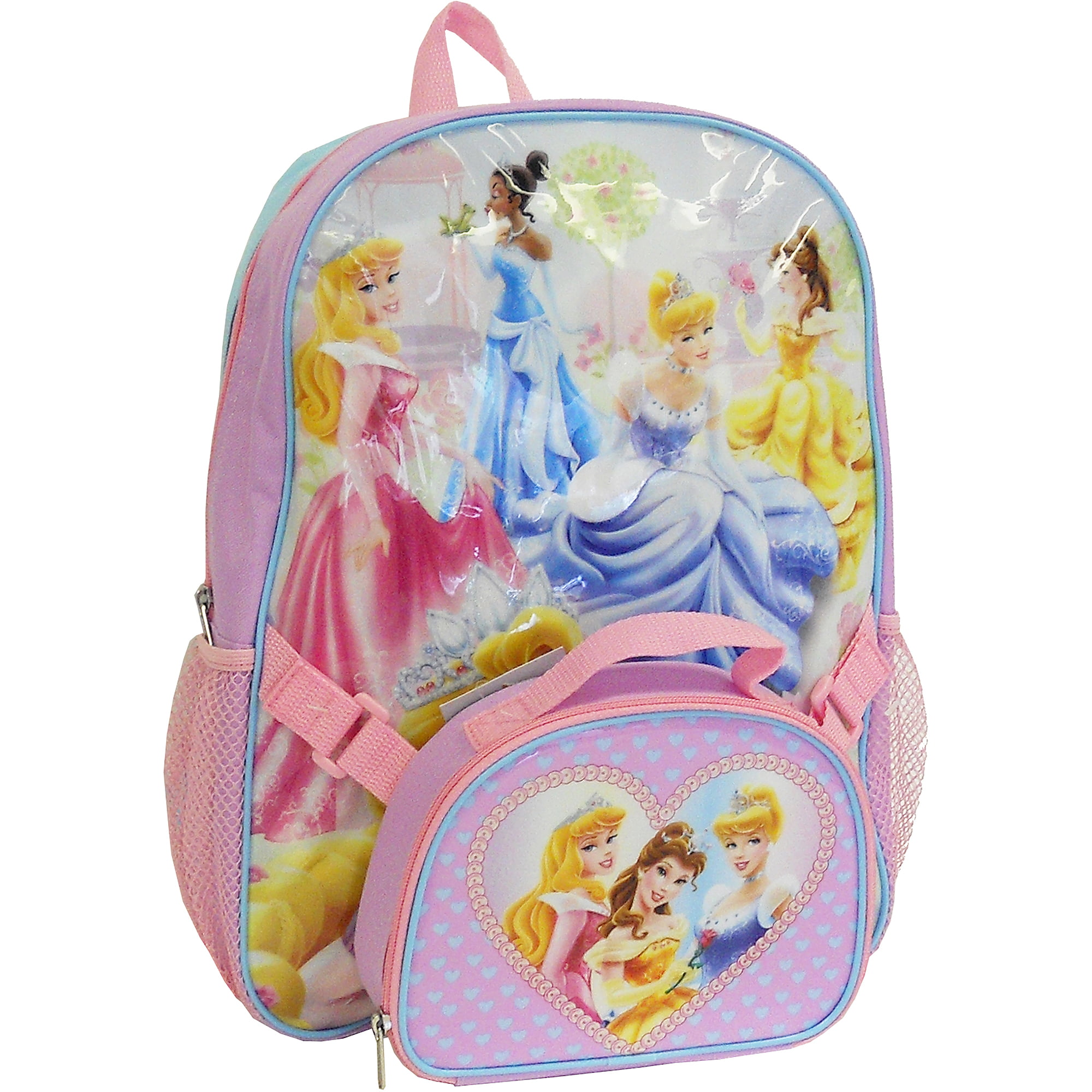 Disney Princess Backpack and Insulated Lunch Bag Set Tiana Ariel Girls –  Open and Clothing