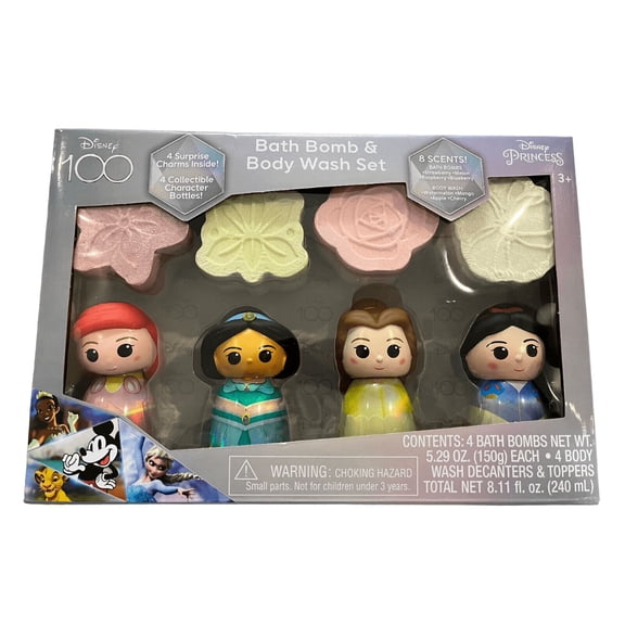 Disney Princess Bath Bomb & Body Wash Gift Set, 8-Piece