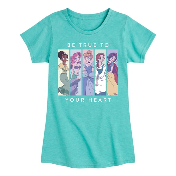 Disney Princess - Be True To Your Heart - Toddler & Youth Girls Short Sleeve Graphic T-Shirt