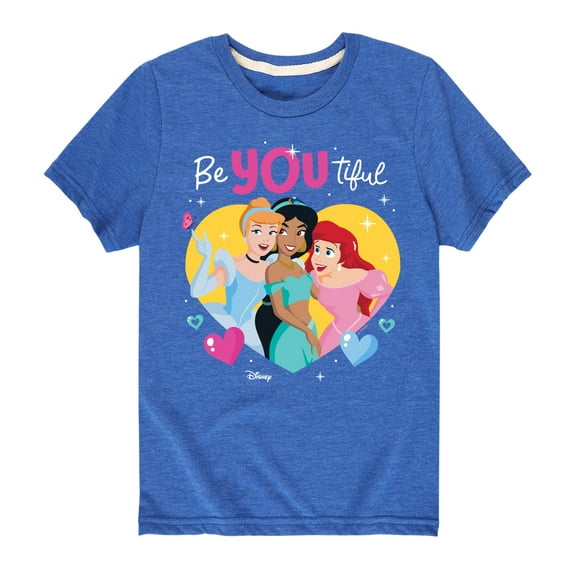 Disney Princess - BeYOUtiful - Valentine's Day - Youth Short Sleeve Graphic T-Shirt