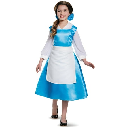 Disney Princess Beauty Beast Belle Blue Women's Halloween Fancy-Dress Costume for Adult, M