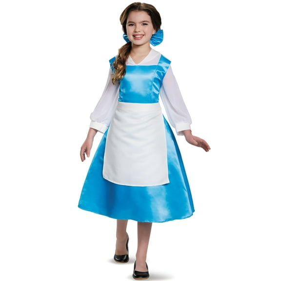 Disney Princess Beauty Beast Belle Blue Women's Halloween Fancy-Dress Costume for Adult, M