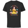 thumbnail image 1 of Disney Princess Beauty Beast Belle I Would Rather Be Reading - Short Sleeve Cotton T-Shirt for Adults - Customized-Black, 1 of 5